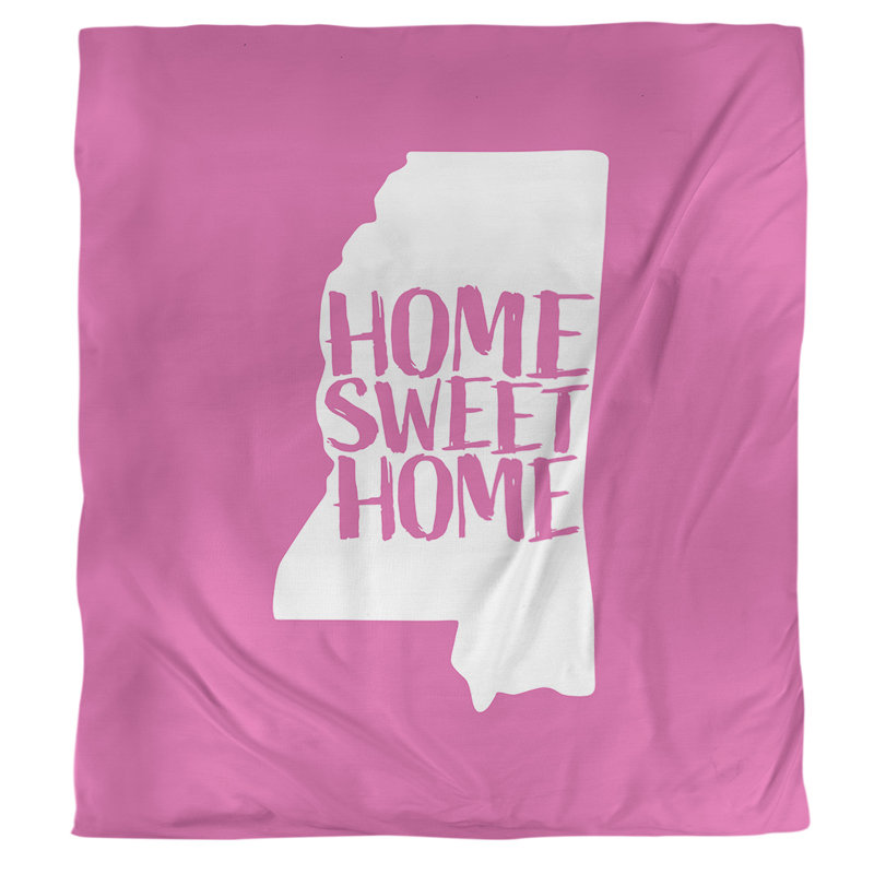 Housse de couette simple pour la maison Mississippi, Housse de couette pour grand lit, Rouge, Microfibre