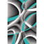 Tapis gris / turquoise à motif abstrait Mccampbell-34073179