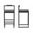 Modern Velvet Upholstered Counter Height Bar Stools With Footrest & Back(Set Of 2)-314884139-314884136