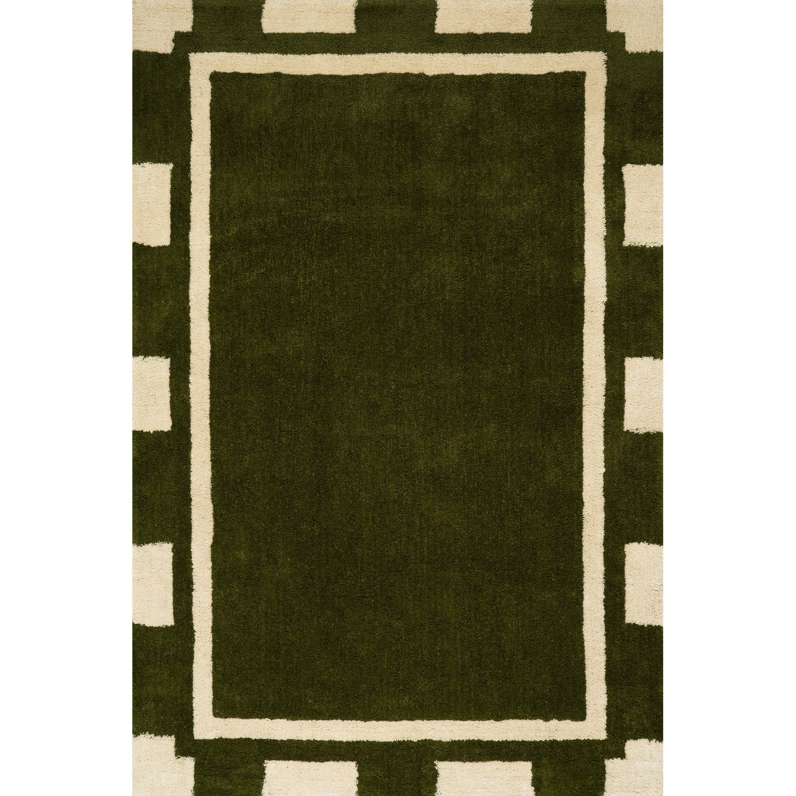 Bordered Hand-Tufted Rug, Rectangle 8'6" x 11'6"