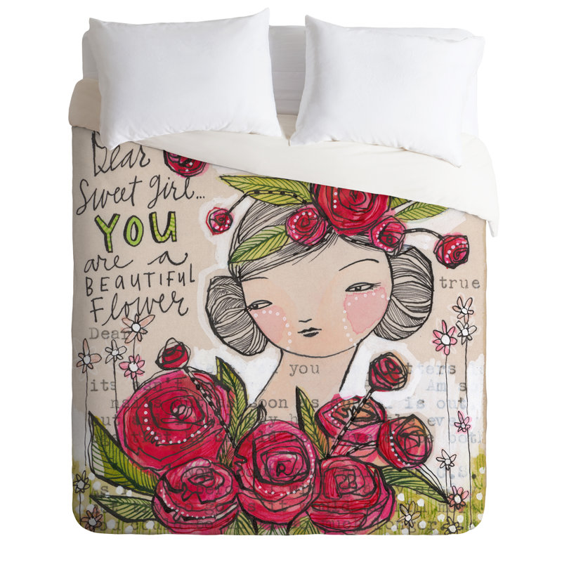 Housse de couette Dear Sweet Girl, Housse de couette pour grand lit, Luxe