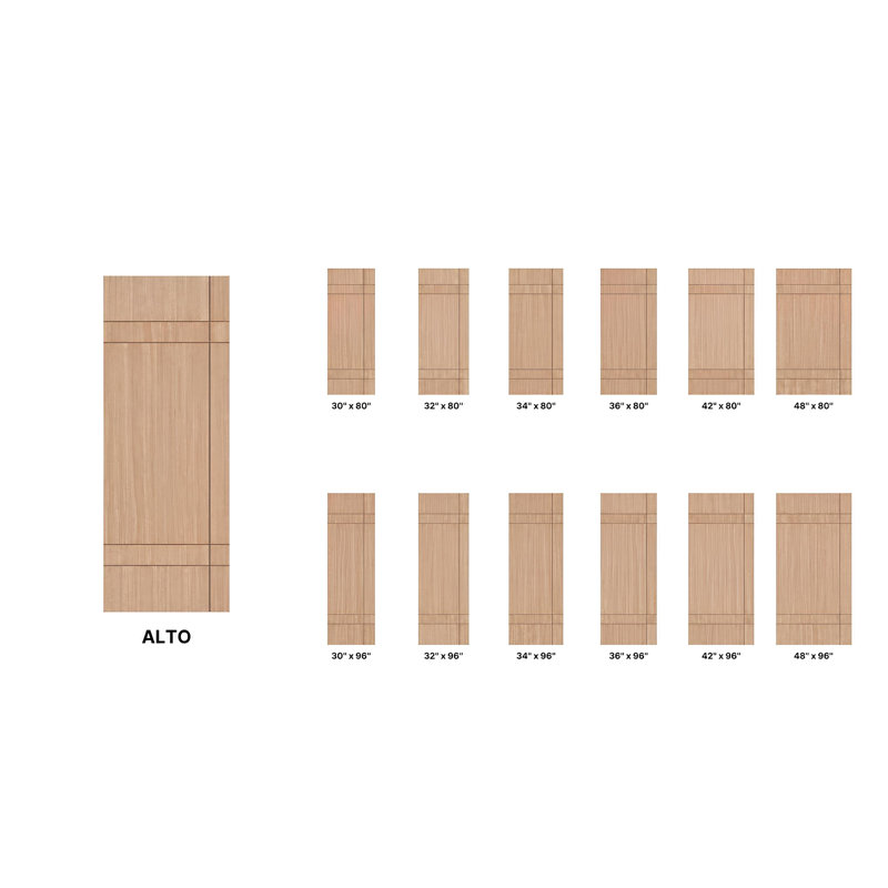 Porte à panneau 80 "Alto Slab Only Acajou - Contemporain, moderne, brut, 32" x 80" [32" Door]