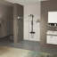 Porte de douche sans cadre, porte de douche coulissante, avec cabine de douche en verre trempé épais de première qualité, couche facile à nettoyer à double face