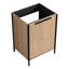 Meuble-lavabo de salle de bain 24 po - Contreplaqué de café, café autoportant à conception réfléchie, contreplaqué avec base stable