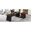 78.7" L-Shaped Executive Desk With File Cabinet & Drawers
