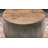 Synthia Hammered Metal Drum Coffee Table with Storage and Wooden Top-2076761967-2076761966