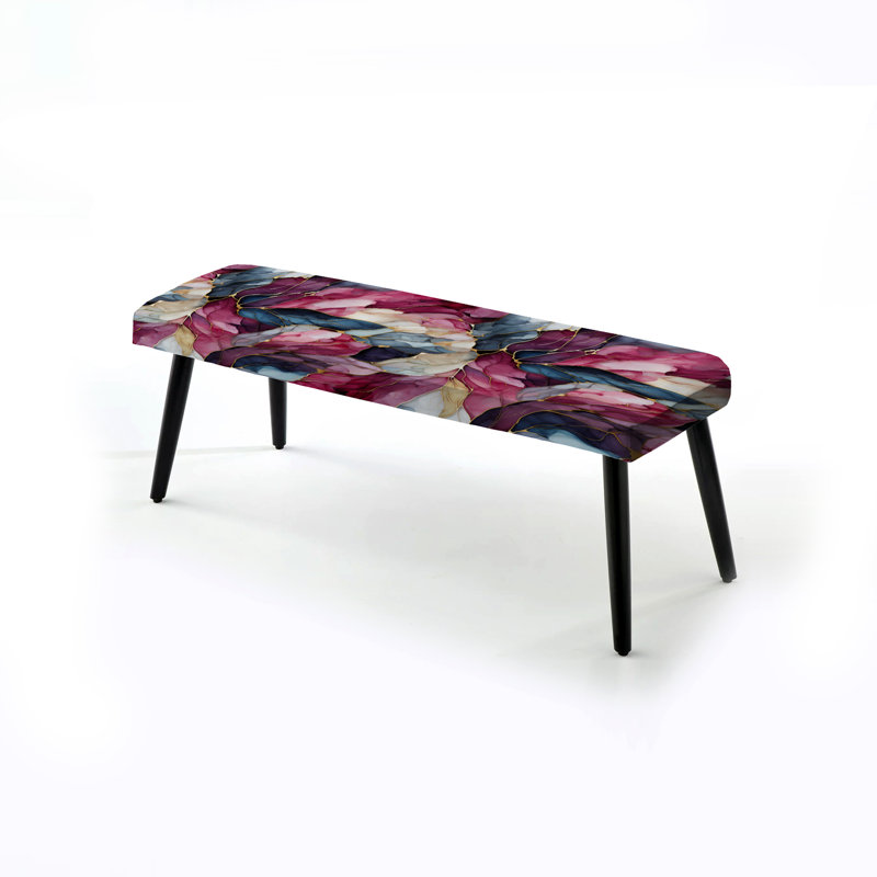 Banc noir rembourré Bohemian Flair