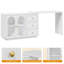 Meuble-lavabo extensible Yokota avec 3 tiroirs et 2 portes en acrylique-117542520
