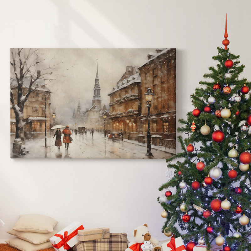 Christmas Holiday Arts - Toile tendue avec châssis, H 32 po x l 48 po