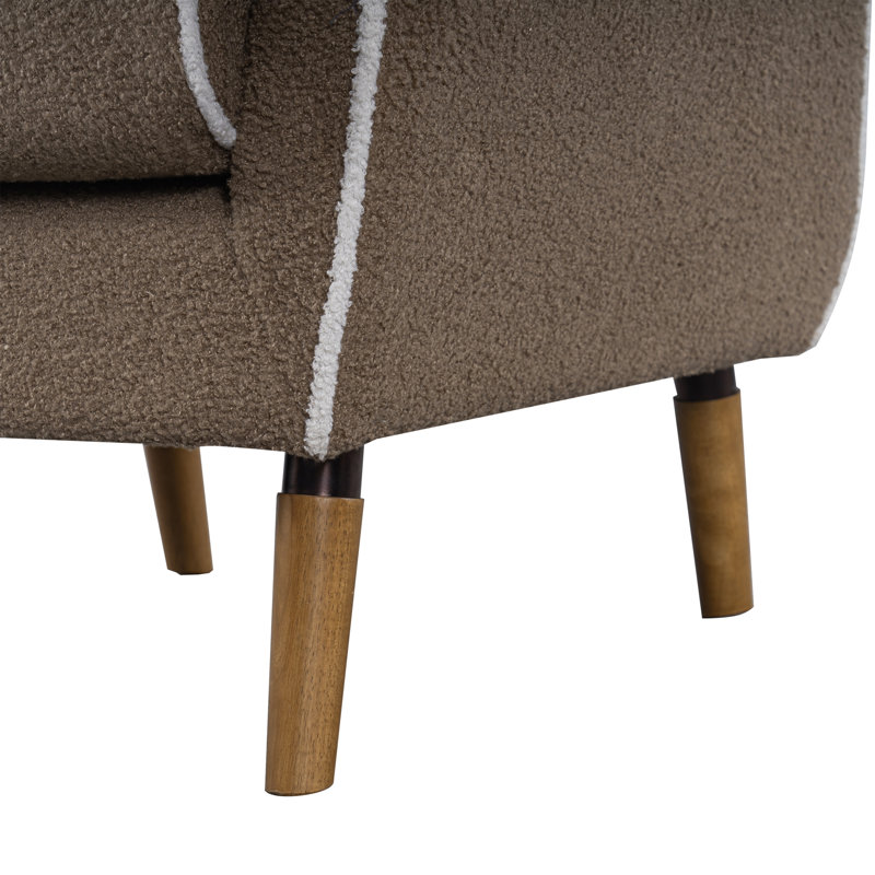 Fauteuil d'appoint rembourré en peluche