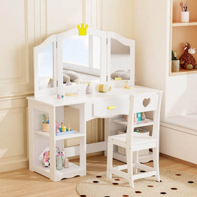 Ensemble de meuble-lavabo 24 "à miroir 3 pliants