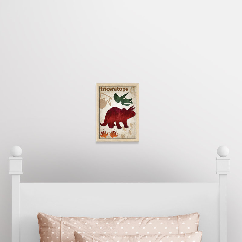Adhésif décoratif dinosaures-04 ', H 15 po x l 11 po x P 1,1875 po, Cadre boîte beige
