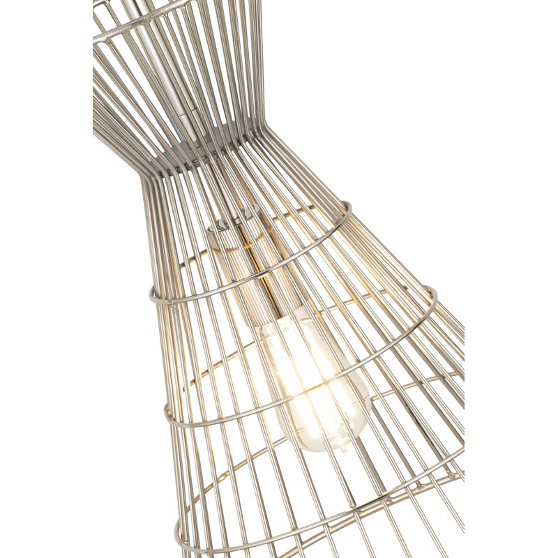 Luminaire suspendu conique à 1 lumière Alito, Nickel poli