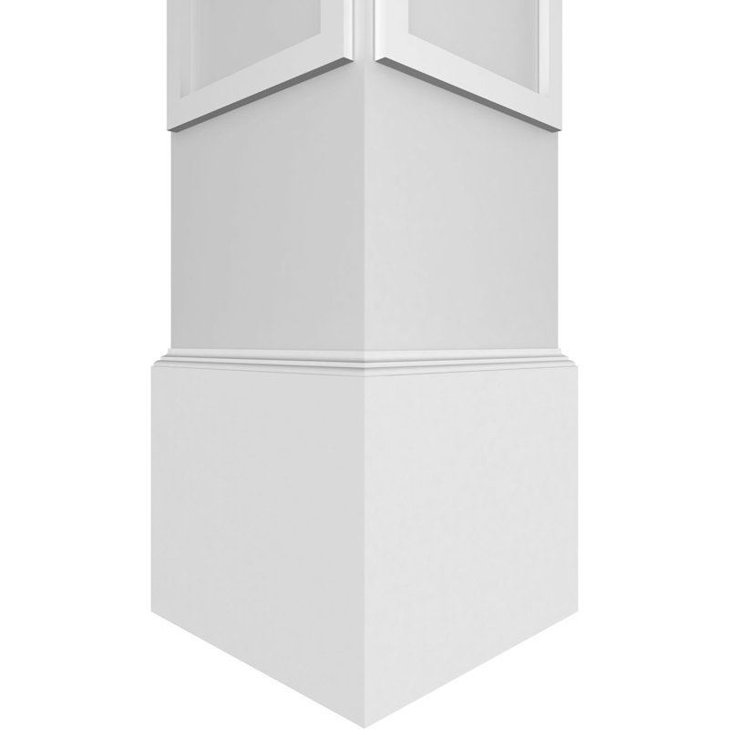 Craftsman Classic Square Non-Tapered Arts & Crafts Fretwork Column, 96" H x 11.625" W x 11.625" D