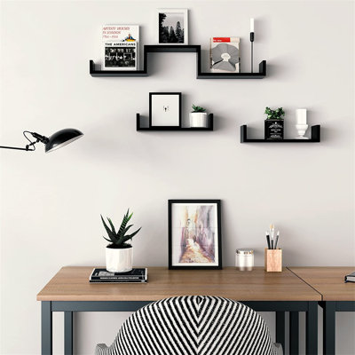 Lamberti 3 Piece Solid Wood Floating Shelf