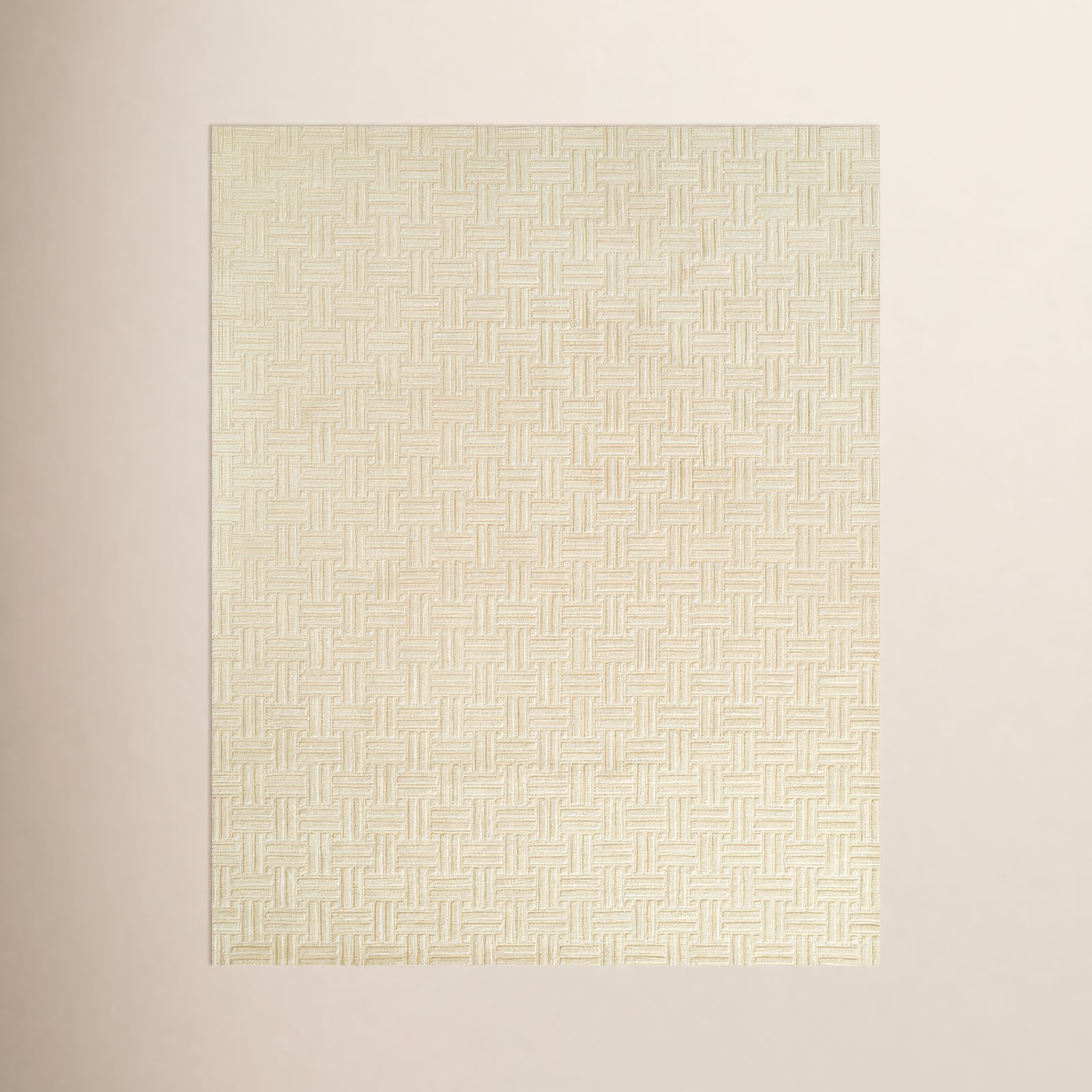 Maricopa Ivory Hand-Loomed Geometric Wool Rug, Rectangle 5' x 8'