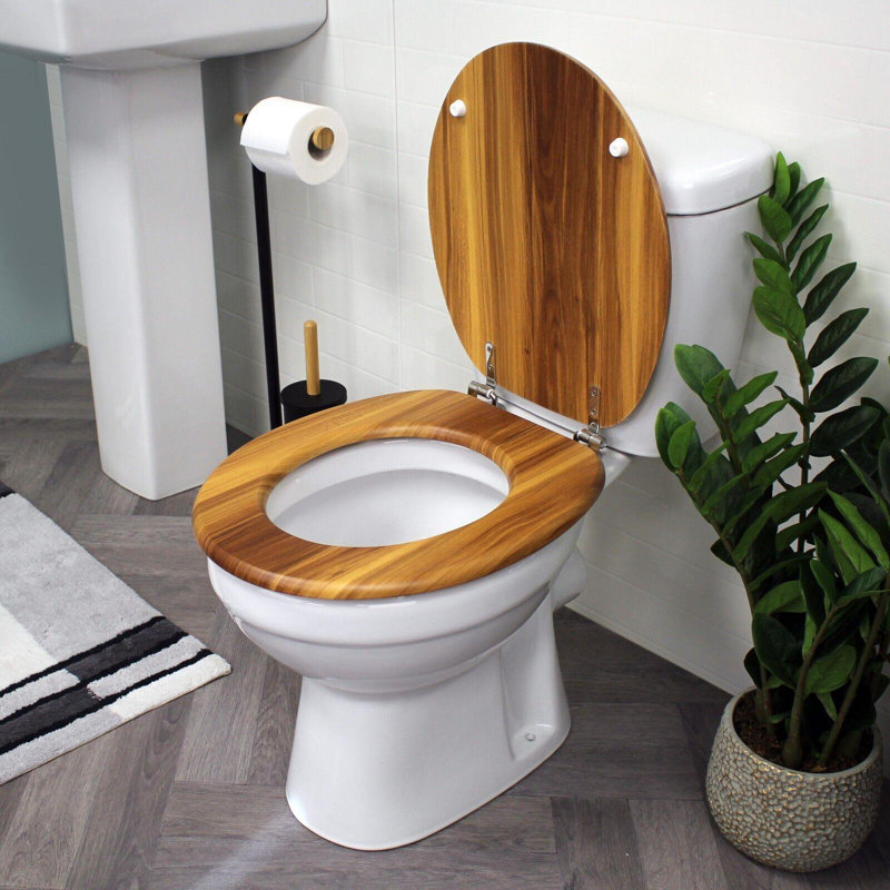 Oxford Round Standard Toilet Seat, Antique Pine