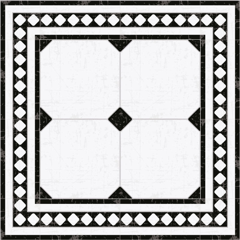 Lion Black Easy to Clean Vinyl Mat, Rectangle 2 pi 7 po x 6 pi 6 po
