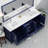 Double Bath Vanity with White Quartz Top and Faucet Set-110822061