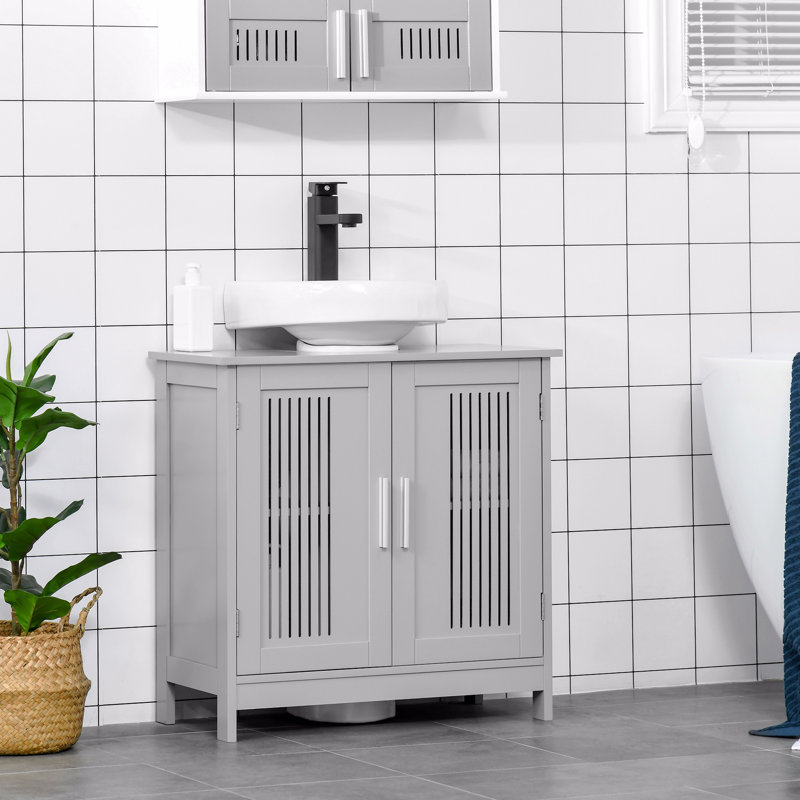 Armoire de salle de bain sous le lavabo avec 2 portes Kleankin