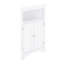 Armoire de rangement blanche, pour salon ou salle de bain, 31 cm de large, 82 cm de hauteur, emballée en 3 pièces, hauteur du coin, finition imperméable.
