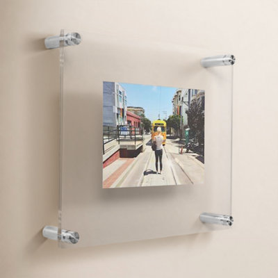 Clear UV-Grade Acrylic Modern Floating Picture Frame