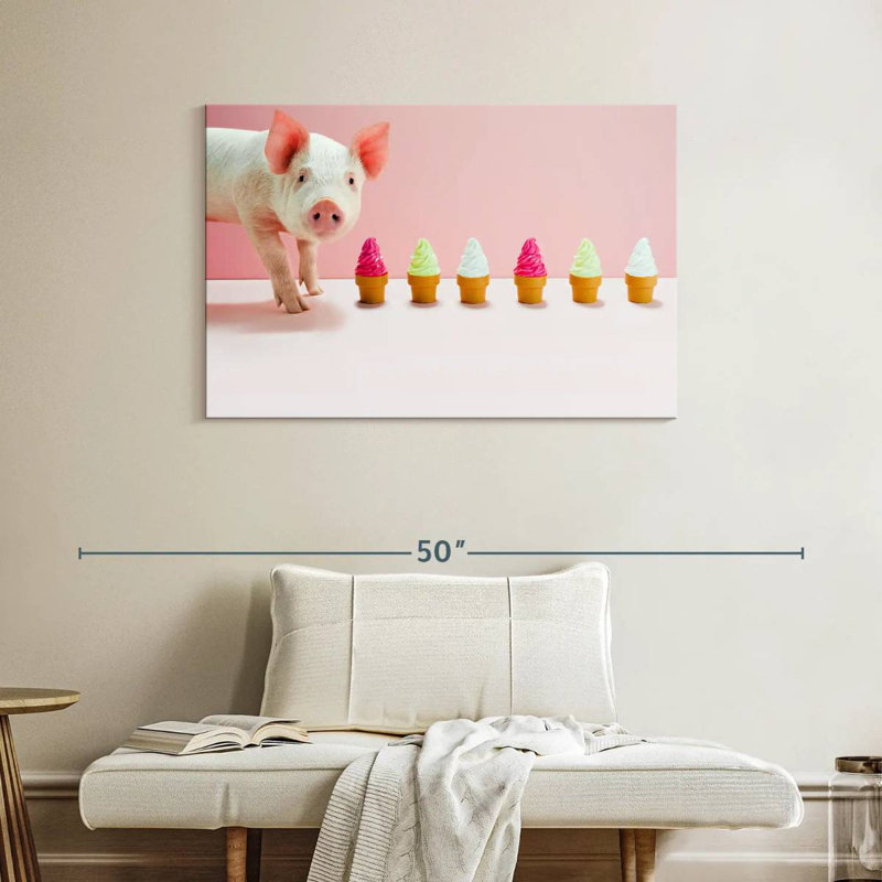 Brampt Pig And Sundaes, 26" H x 39" W