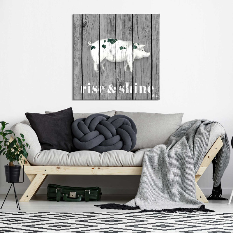«Wood Farm Gray II», impression, H 18 po x l 18 po x P 1 po, Toile tendue
