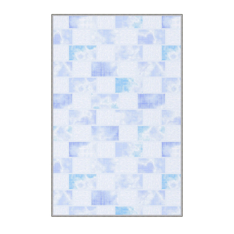 Tapis tissé élégant, 100% polyester, hauteur des poils: 0,3 po | Antibactérien et antidérapant, impression numérique 3D | Lavable à la machine, parfait pour la décoration intérieure, le salon et la chambre à coucher