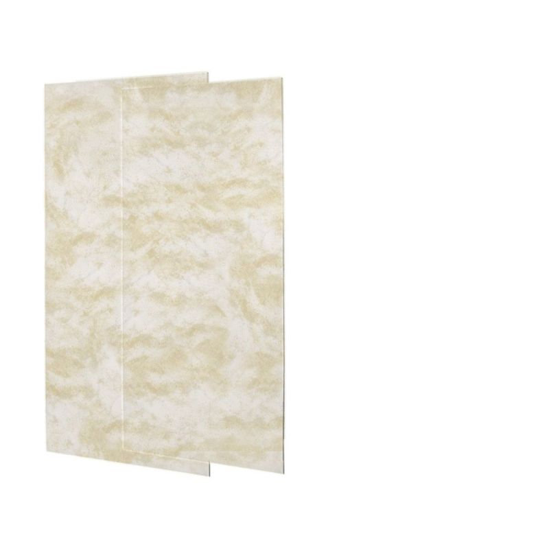 Solid Surface Two Panel Shower Wall, Cloud White, 72" H x 36" W x 0.25" D
