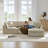108" 4-Piece Modular Sectional Sofa With Chenille Fabric, Frameless Design & Cloud-Like Comfor-204634473