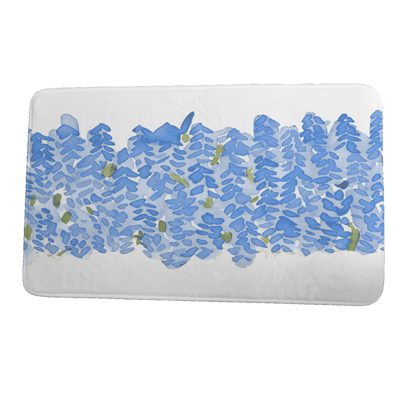 Tapis pour salle de bain Louque, l 24 po x L 36 po, Bleu pâle