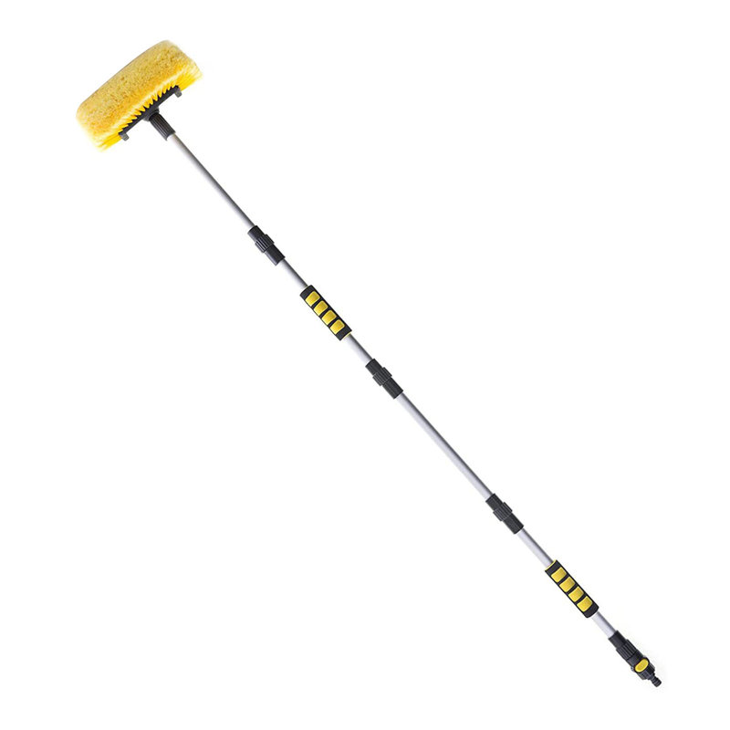 Car Cleaning Brush with Detachable Handle Soft Bristles Design Tight Connection On/Off Switch Scratch-Free Car Vehicle Cleaning Brush