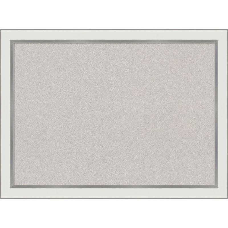 Petit, 23 po x 31 po, Blanc / argent