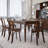 Retro Nut-Brown Rectangular Solid Wood Dining Table