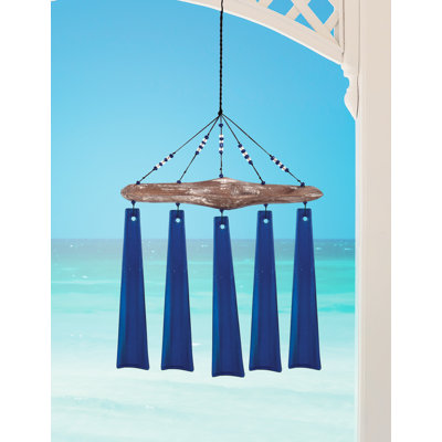 Anders Weather Resistant Glass Abstract Wind Chime