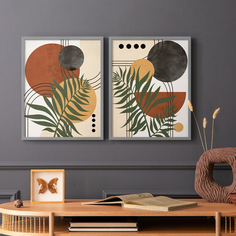 «Contemporary Palm I», reproduction encadrée de qualité supérieure - prête à être accrochée - aucun clou requis - aucun clou requis