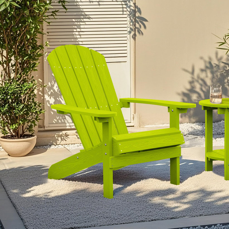 Plastic Patio Adirondack Chair, Kelly Green