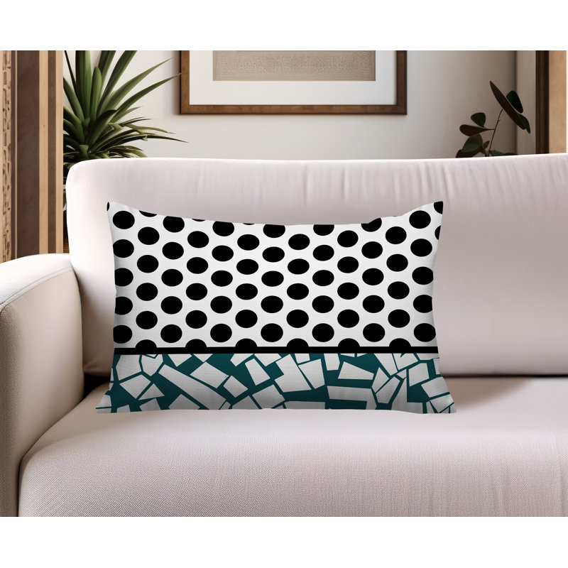 Oreiller rectangulaire réversible intérieur / extérieur Miva, Émeraude, Rectangulaire H 18 po x l 25 po