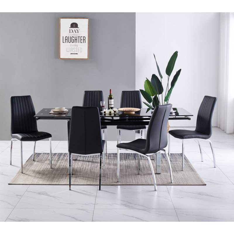 Harlingen Dining Set, Black 