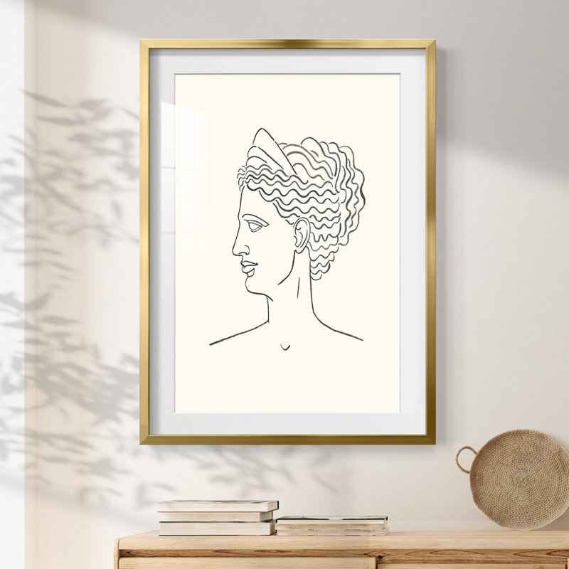 Art graphique sur toile tendue, H 28,5 po x l 20,5 po, Doré