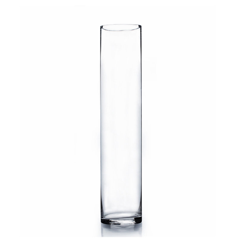 Vase en verre intérieur / extérieur Broadalbin, H 18 po x l 4 po x P 4 po