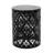 2 Metal Side Table , Modern Iron Cut Design, Powder-coated Construction, Black, No Assembly, 13.75”w X 13.75”d 18.00”h & 11.75”w 11.75”d 15.75”h Accent Of 2, Design For Stylish Space, Frame,-1445487945