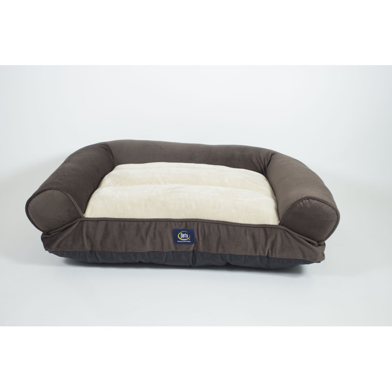 Serta Memory Foam Couch Bed, 40" W x 30" D x 8" H, Brown