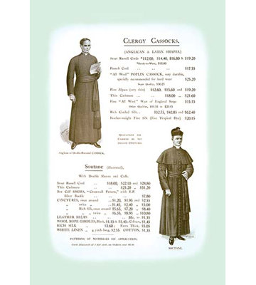 « clergy cassocks », impression