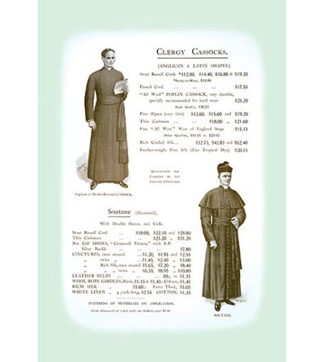 Clergy Cassocks - Advertisements