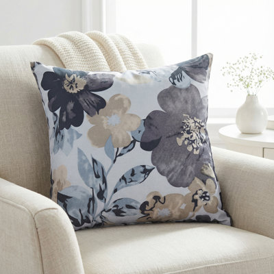  Coussin en velours fleur