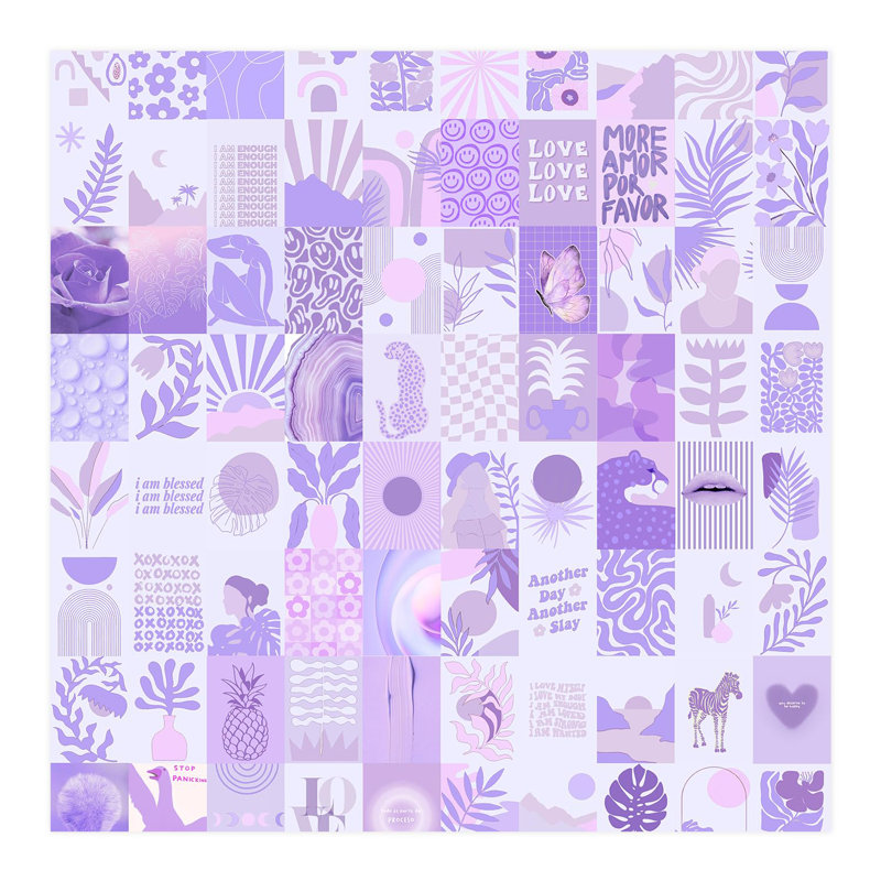 Papier peint à motif géométrique Mid-Century, L 48 po x l 48 po