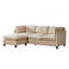 Canapé modulaire 96,5 po pour salon, canapé rembourré en chenille douce, canapé 3 places avec repose-pieds-134884613