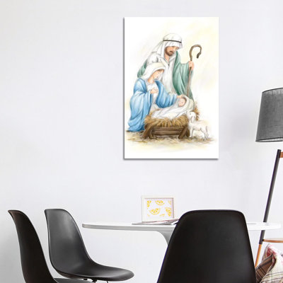 Nativity Jesus Baby by Makiko - Wrapped Canvas Painting